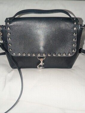 Rebecca Minkoff Blythe  Black Leather Studded Crossbody
